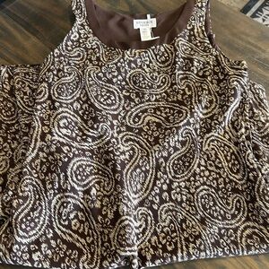 Brown Paisley Women's Dress Size 16
